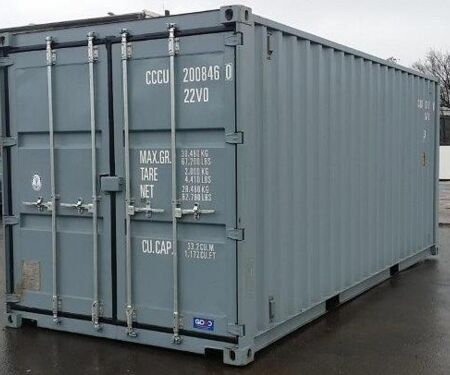 20 Fuß Seecontainer Grau