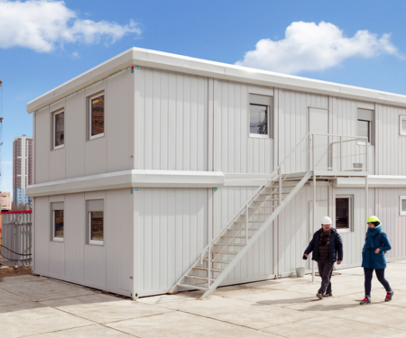 Bürocontainer für eine Baustelle