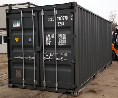 20 Fuß Seecontainer Schwarz