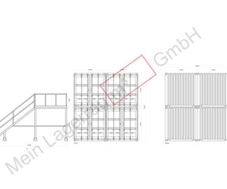 technische Zeichnung Reifencontainer
