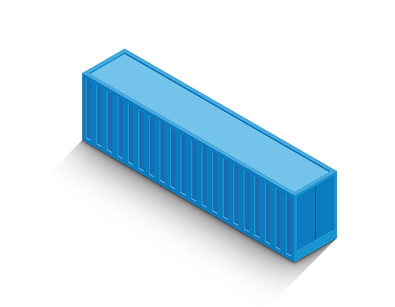 40 Fuß High Cube Double Door Seecontainer