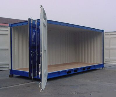 20 Fuß Side Door Container alle Türen offen