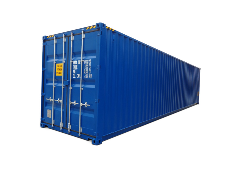 40 Fuß High Cube Double Door Seecontainer